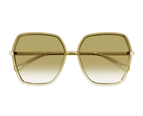 Chloé Franky Hexagonal beige Sunglasses