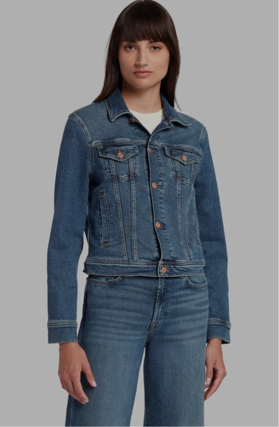 7 for all Mankind Classic Trucker - Luxe Vintage Love affair