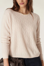 Load image into Gallery viewer, Cable Cashwool Cable Crew Jumper - Blush