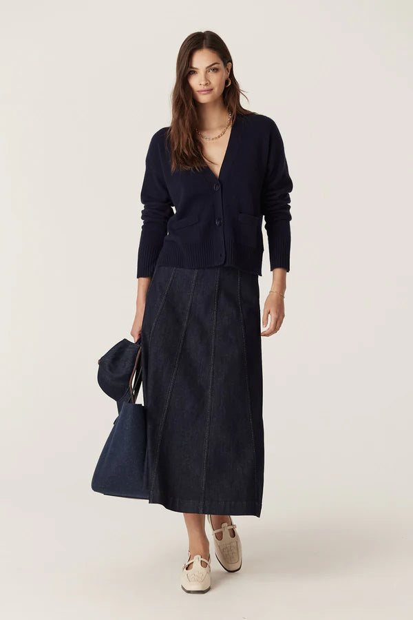 Cable Burke Denim Skirt - Dark Indigo