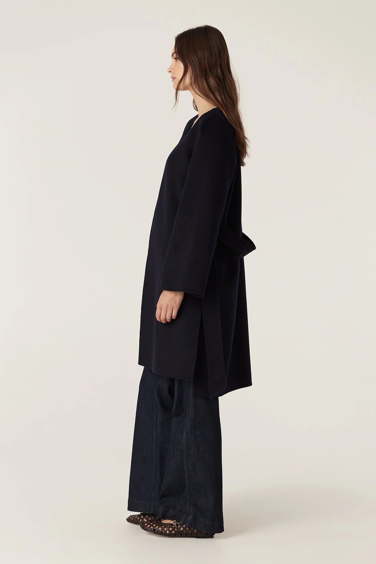 Cable Lawson Coat - Navy