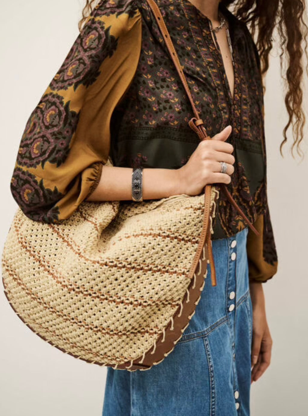 BA&SH Cognac Handbag