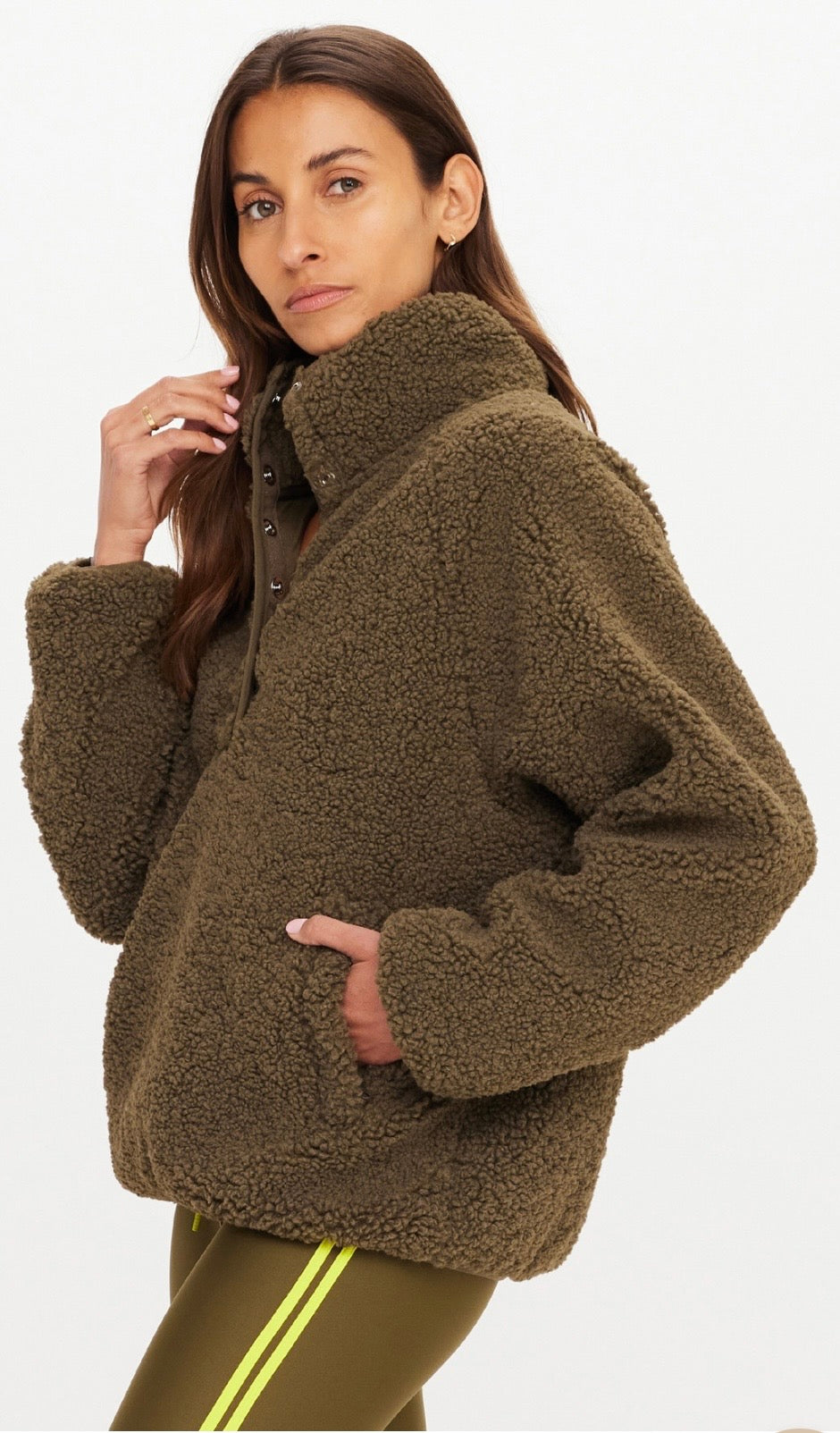 The Upside Harlow Olive Fleece