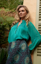 Load image into Gallery viewer, Dreamer Label Dara Silk Blouse - Ocean