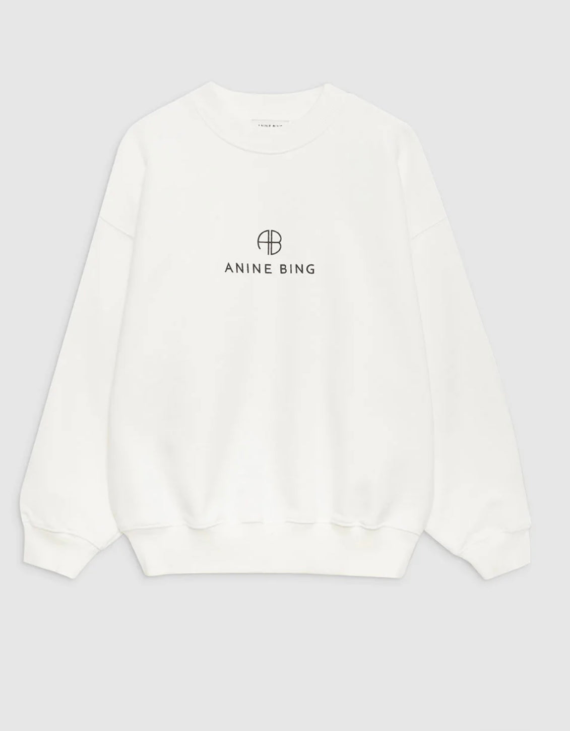 Anine Bing Jaci Sweatshirt Monogram Ivory