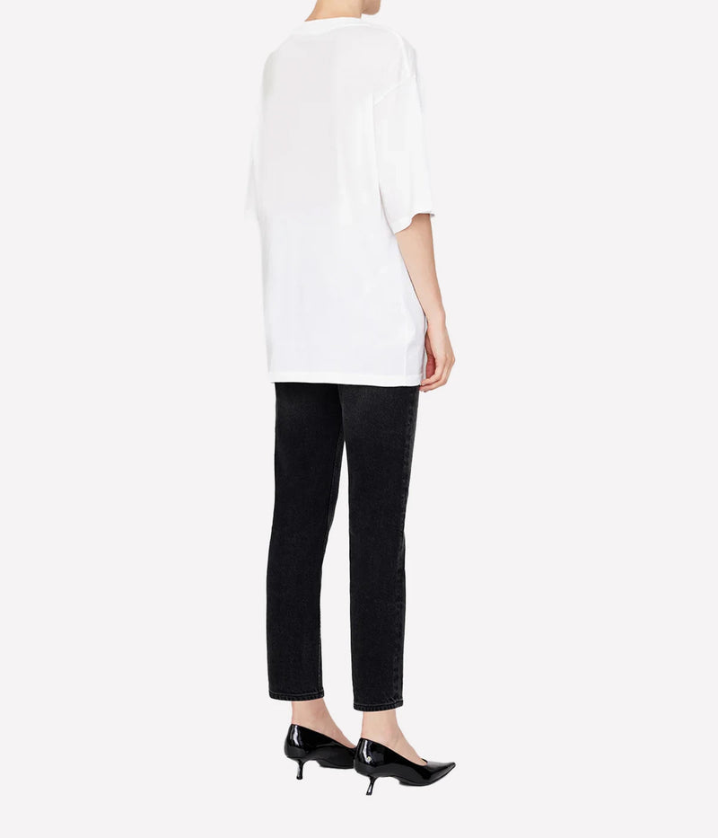 Anine Bing Cason Blur Tee in Ivory