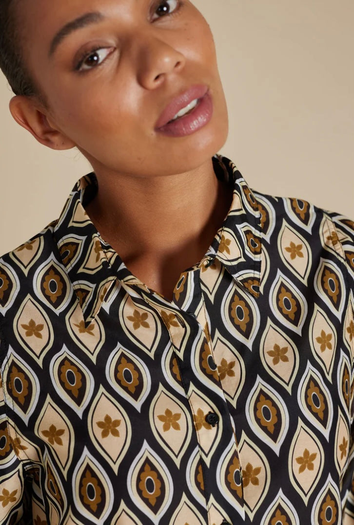 Alessandra Soho Cotton Silk shirt in Natural Concerto