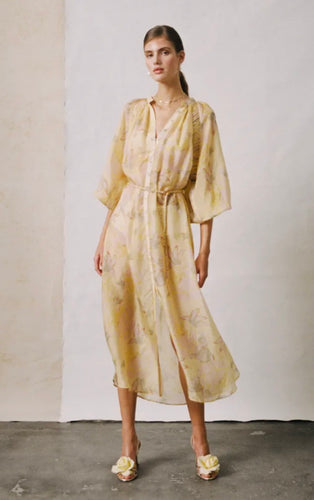 ByTimo Cupro Shift Dress in Yellow Rose