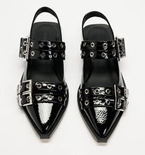 Load image into Gallery viewer, Alias Mae Zina Shoe- Black Crinkle Patent