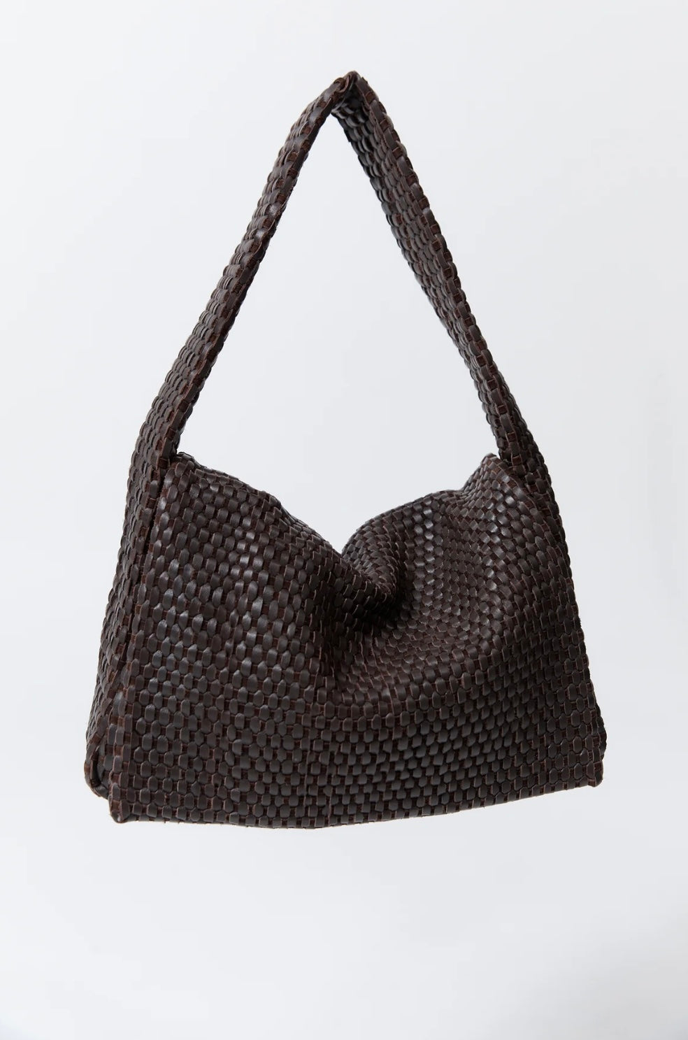 St Agni Lattice Satchel Coffee