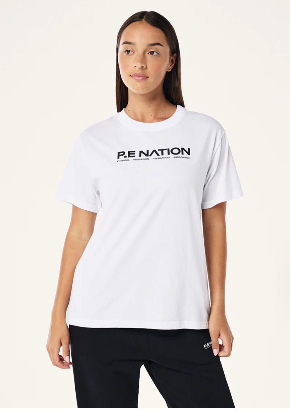 PE Nation Aero Short Sleeve Tee in Chalk Pink