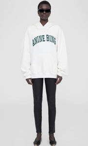 Anine Bing Harvey Sweatshirt Ivory with Sage