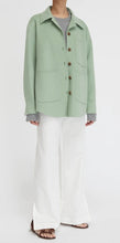 Load image into Gallery viewer, Lee Mathews Florentine Shirt Jacket in Seafoam