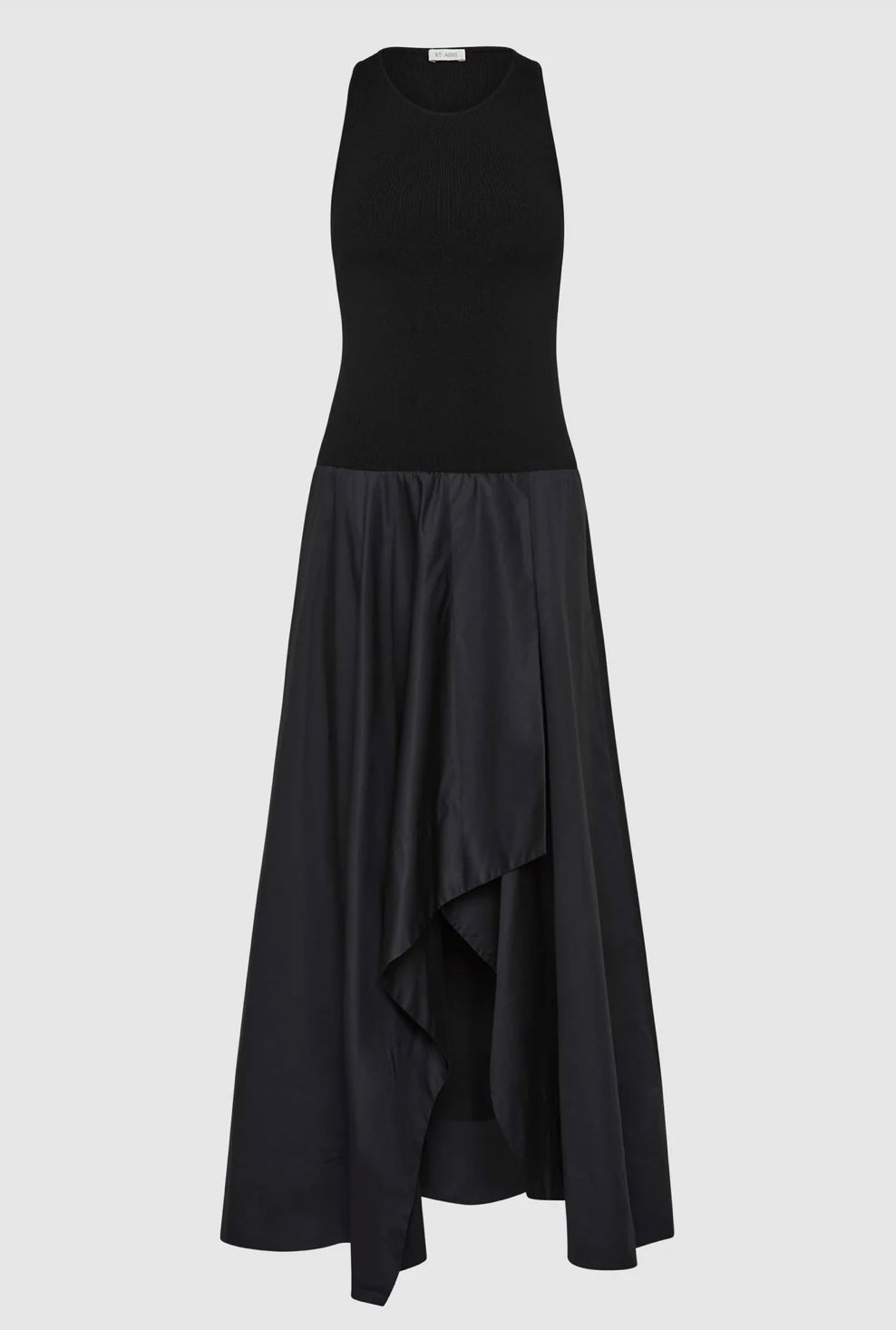 St Agni Knit bodice Asymmetrical Dress