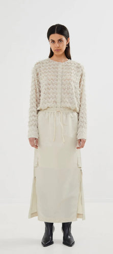 Rabens Saloner Feathery Shirt Jacket Oyster