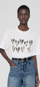 Anine Bing Cade Hearts Tee