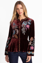 Load image into Gallery viewer, Johnny Was Velvet Peplum Jacket Edwin