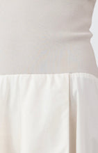 Load image into Gallery viewer, St Agni Knit Bodice Asymmetrical Dress Ecru