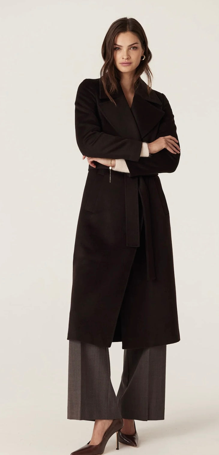 Cable Evans Wool Coat in Espresso