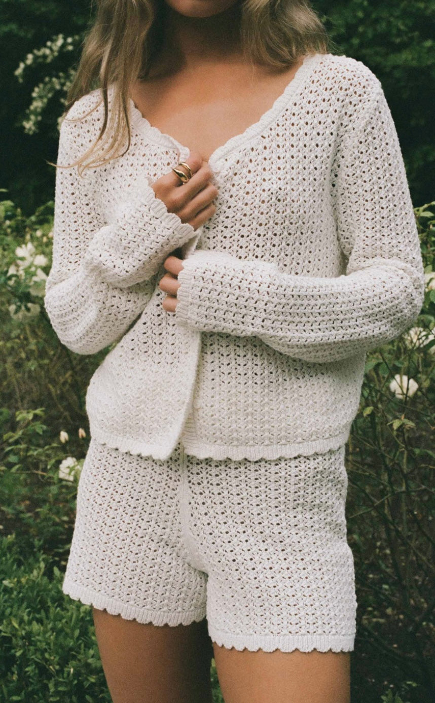Peony Pointelle Cardigan