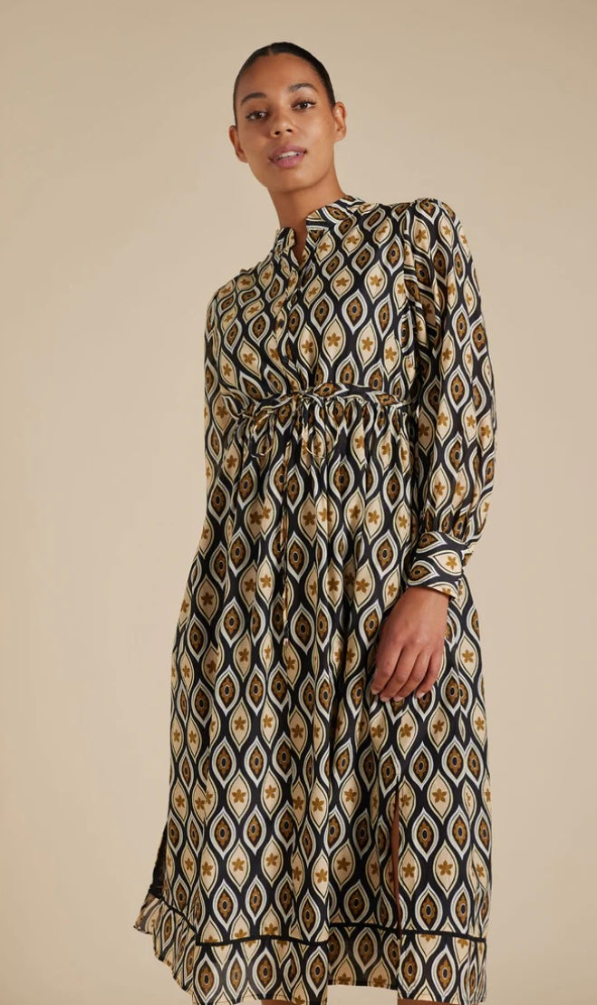 Alessandra Zara Cotton Silk Dress in Concerto Natural