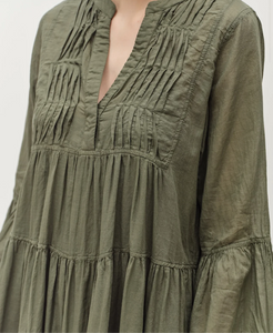 Devotion Twins Symbol Midi Dress khaki