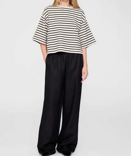 Anine Bing - Black linen blend Soto Pant