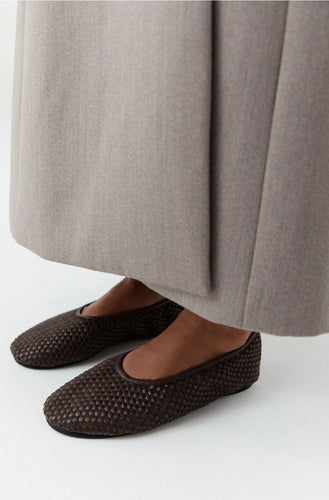 St Agni Lattice Weave Ballet flat Coffee