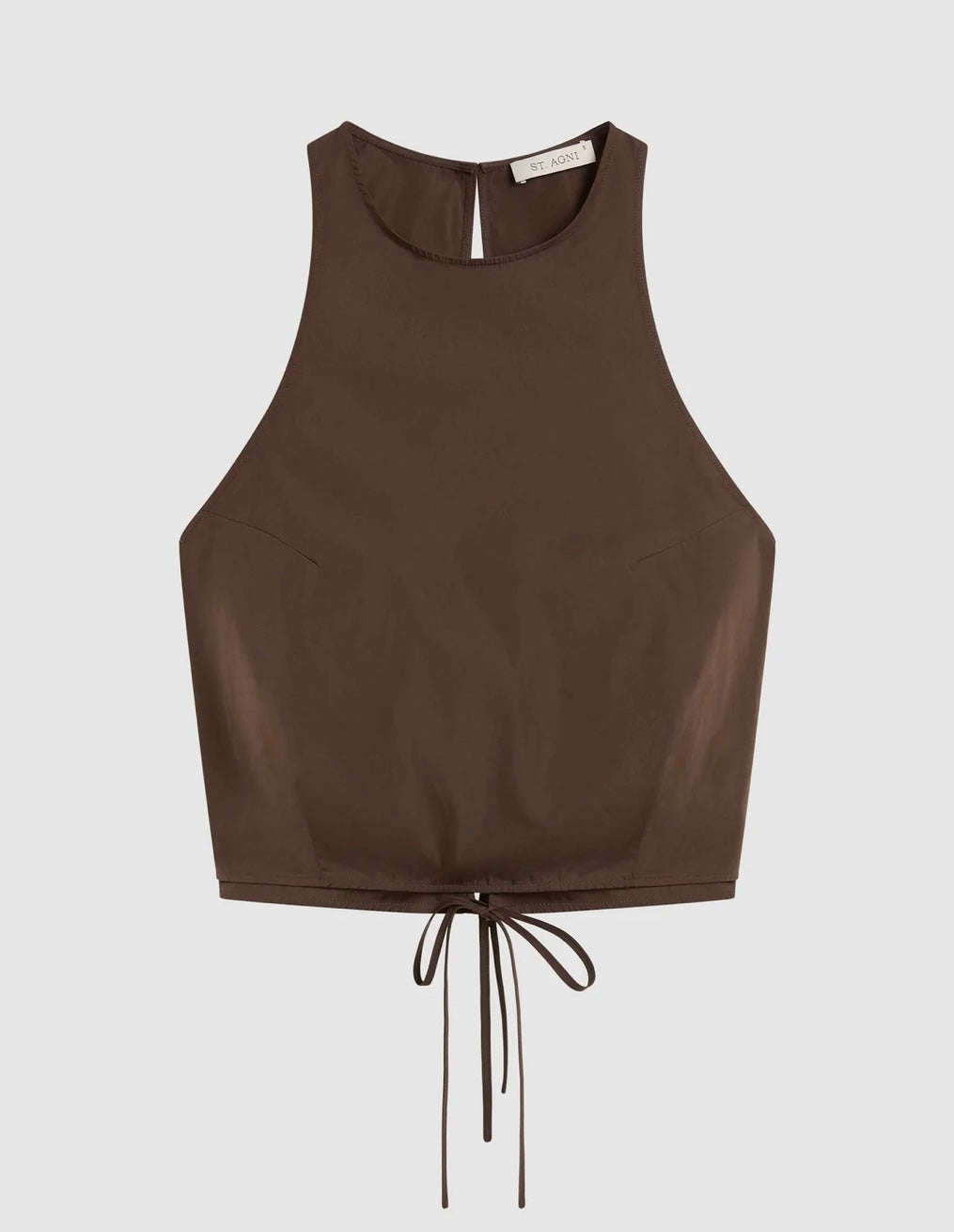 St Agni Taffeta Cocoon Top Mocha