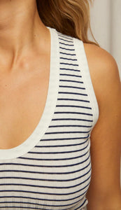 Perfect White Tee Jordan Stripe Tank Navy