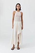 Load image into Gallery viewer, St Agni Knit Bodice Asymmetrical Dress Ecru