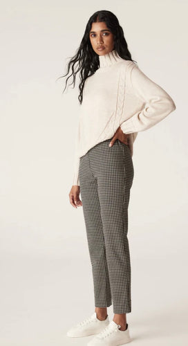 Cable Liv Houndstooth Pant Black Caramel