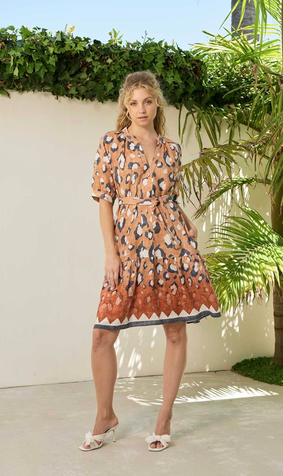 The Dreamer Label Lillian Ibiza Dress in Tan