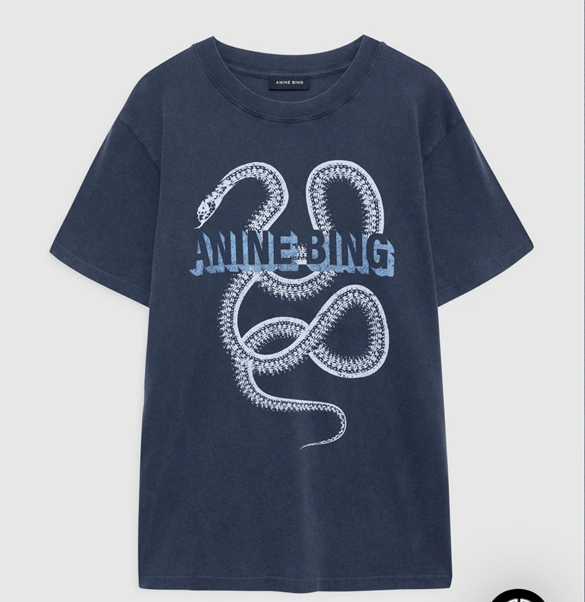 Anine Bing Lili Tee Snake washed black