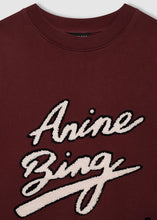 Load image into Gallery viewer, Anine Bing Miles Sweatshirt Chenille Signature Cabernet