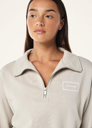 PE Nation - TRANQUILITY ZIP THROUGH SWEAT IN WASHED MOONSTRUCK