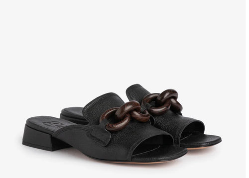 Pedro Garcia Ena slide - Black Leather