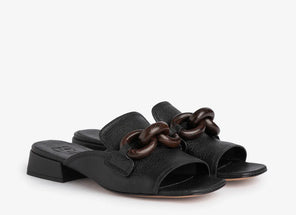 Pedro Garcia Ena slide - Black Leather