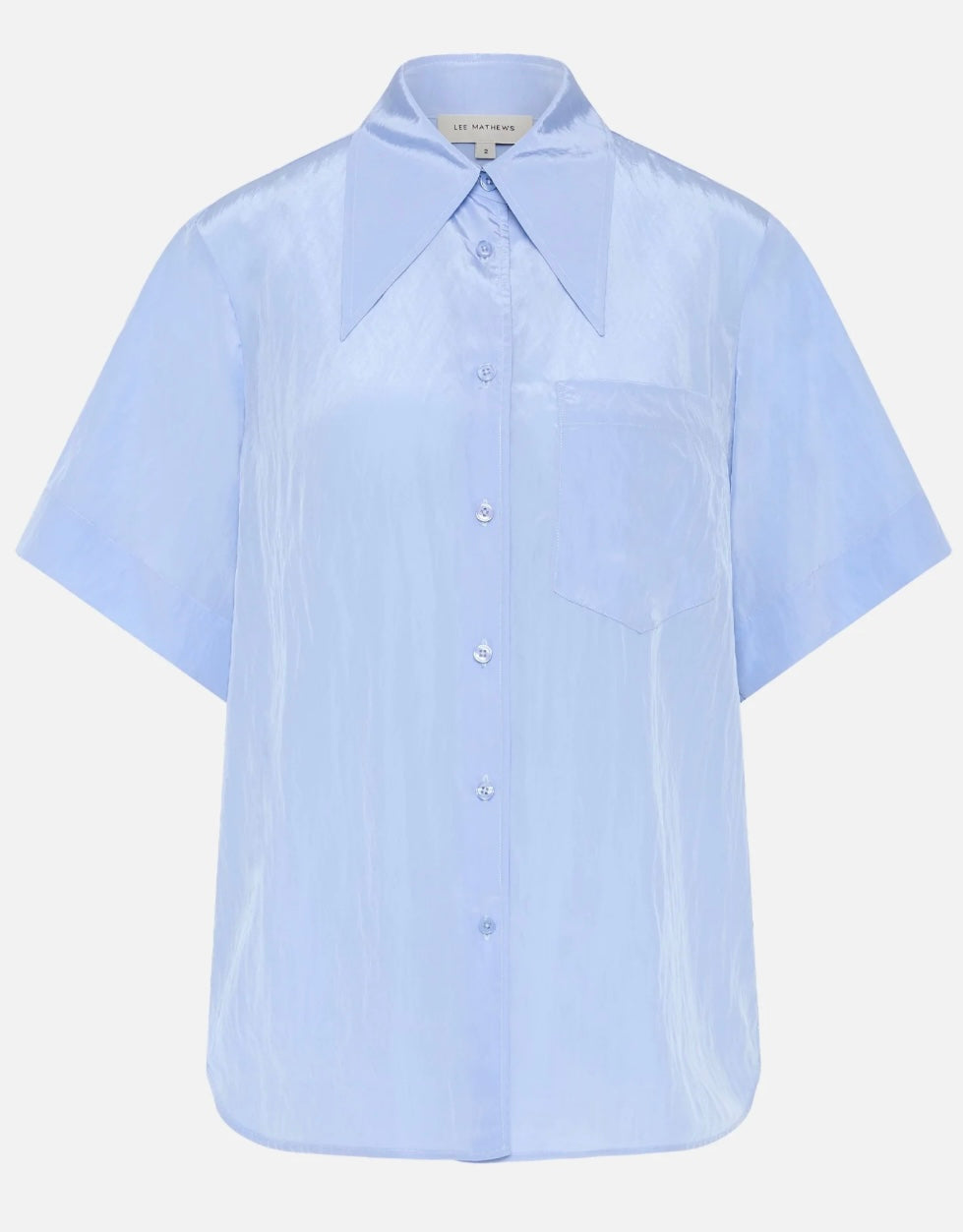 Lee Mathews Kiki Short Sleeve Shirt Cornflower Blue