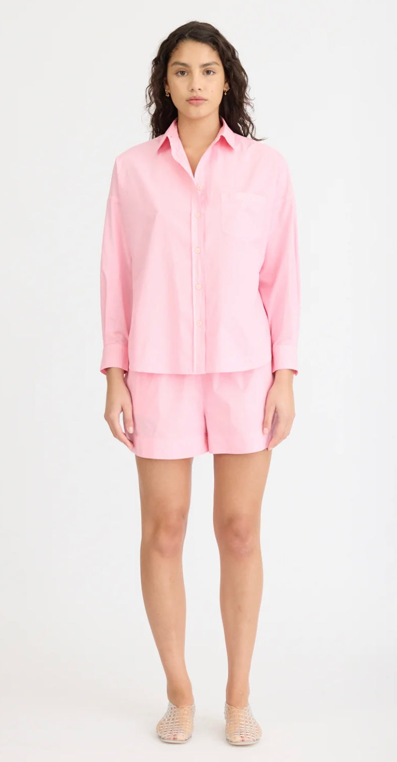 LMND Chaira Classic Long Sleeve Shirt Bon Bon