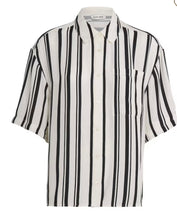 Load image into Gallery viewer, Anine Bing Coco Shirt ivory and black monogram stripe