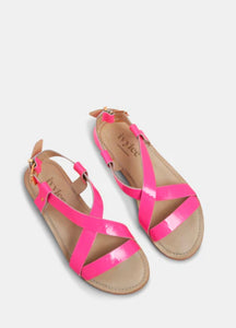 Ivy Lee Laura Sandal in Patent Pink