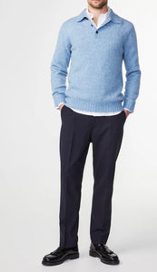 NN07 Lee LS Polo - Tink Blue