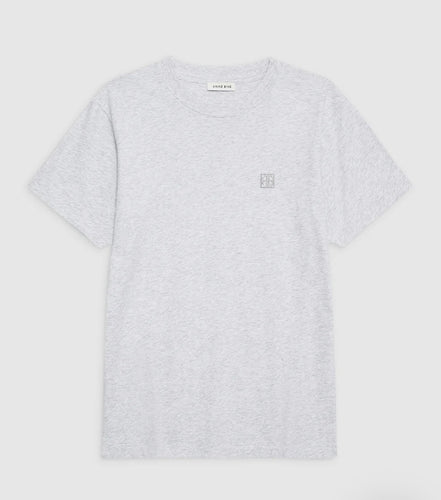 Anine Bing Lili Tee Framed Monogram  Heather Grey