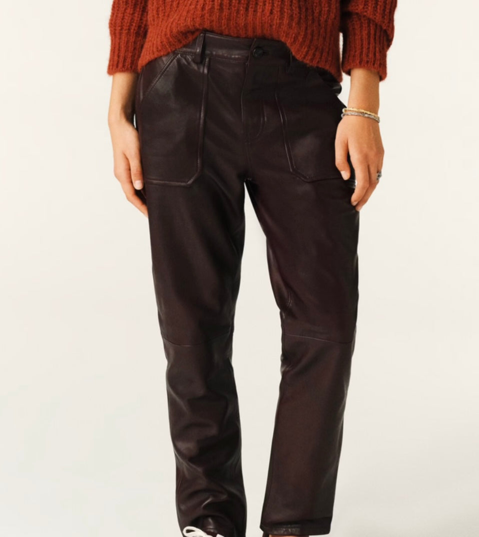Ba&sh Leather Worker style trousers