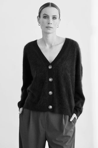 Mia Fratino Mae Cardigan Jet Black