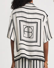 Load image into Gallery viewer, Anine Bing Coco Shirt ivory and black monogram stripe