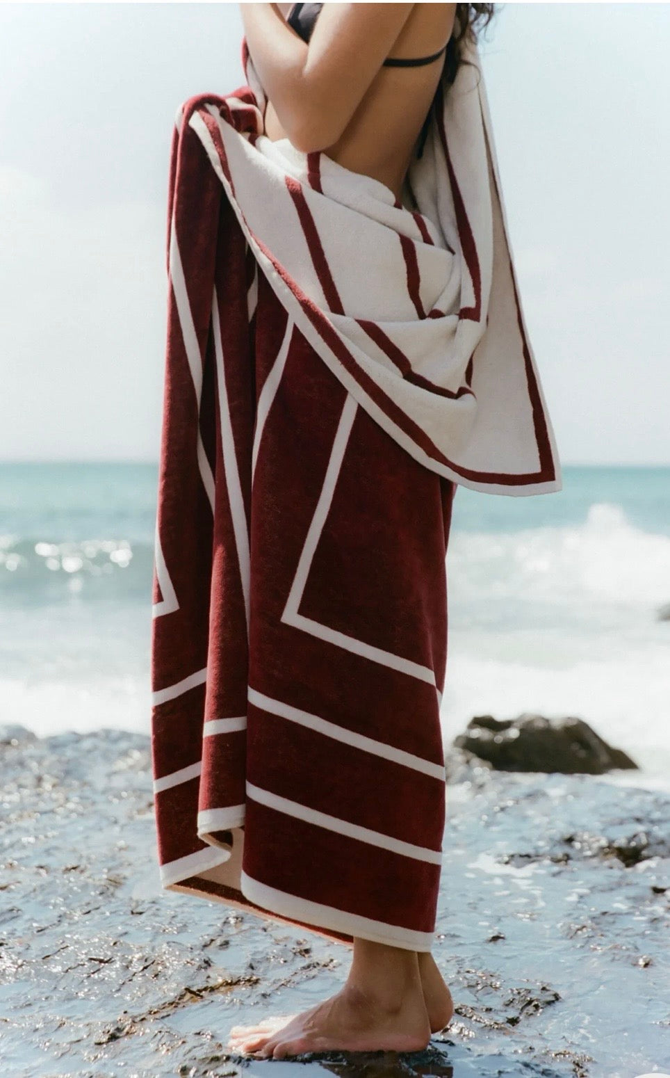 St Agni Pool Towel - Mahogany