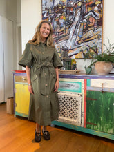 Load image into Gallery viewer, Lee Mathews Maddy Dress Khaki Green