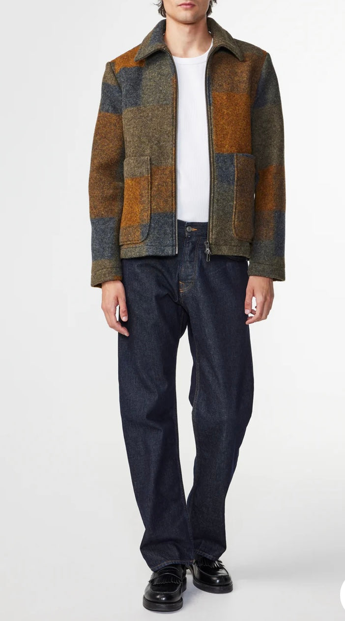 NN07 Gael Wool Jacket Brown Check